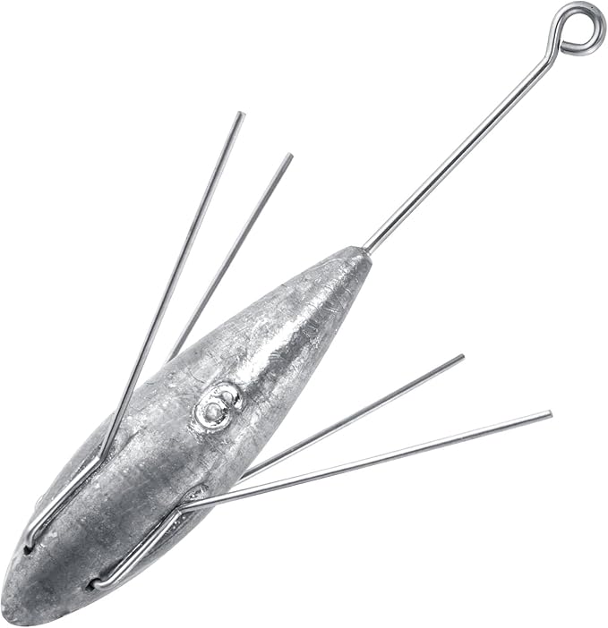 Dr.Fish 5 Pack Sputnik Sinker Spider Sinker 2oz-10oz Surf Fishing Lead Weight Pyramid Saltwater Beach Casting Sea Fishing