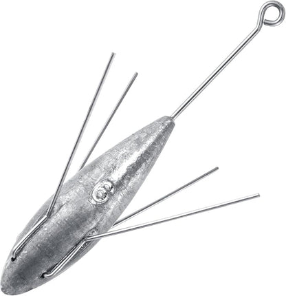 Dr.Fish 5 Pack Sputnik Sinker Spider Sinker 2oz-10oz Surf Fishing Lead Weight Pyramid Saltwater Beach Casting Sea Fishing