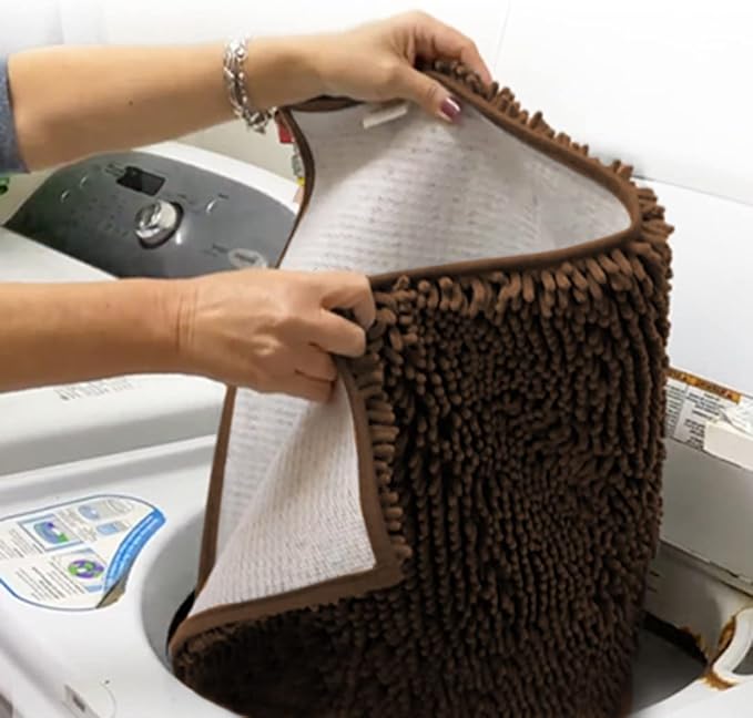 Muddy Mat Shown on TV  Super Absorbent Microfiber Dog Door Mat for Muddy Paws, Non-Slip Washable Pet Rug, Quick Dry Chenille Entryway Carpet, Machine Washable Indoor Outdoor mat, Brown 30"x19"