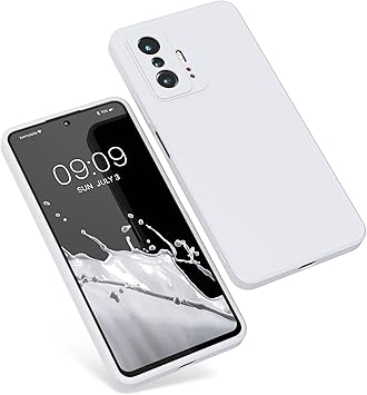 kwmobile Case Compatible with Xiaomi 11T  11T Pro Case - Slim Protective TPU Silicone Phone Cover - White
