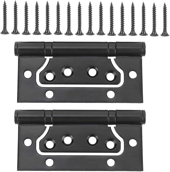 304 Stainless Steel Door Hinge Concealed Butt Hinge Black Furniture Hardware Cabinet Accessories