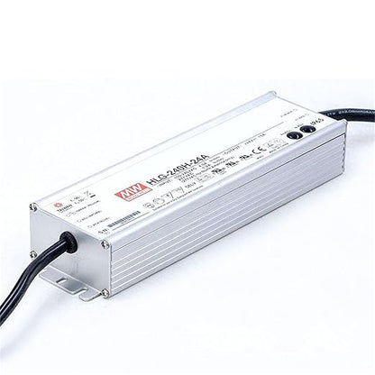 HLG-240H-24A Waterproof LED Driver 24V 10A, 240W -Adjustable Constant Voltage  Current, Ideal for Outdoor, Street, Commercial Lighting, High Efficiency Power Supply