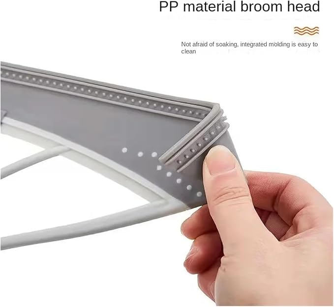 Silicone Broom Wiper Window Washing Multifunctional Household Home Floor Glass Hand-Push Mirror Cleaning Tools(Gray)