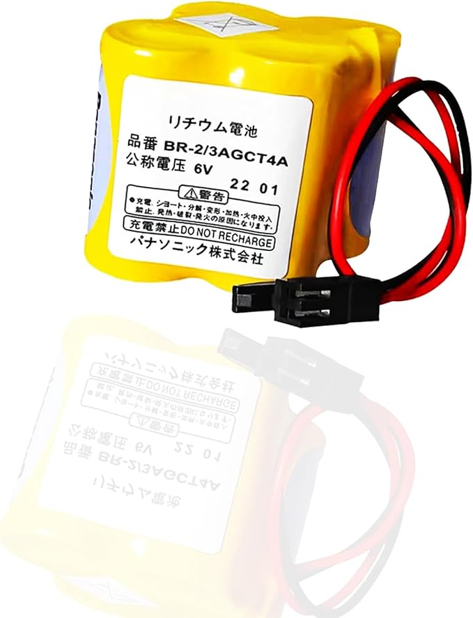 (1-Pack) BR-23AGCT4A 6V 4400mAh Non-Rechargeable Replacement Battery for FANUC A98L-0031-0025 CNC System with Black Plug