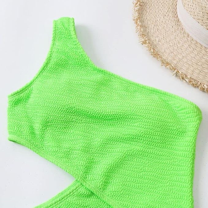 LEFIAGO 2022 Beach Swimsuit Sexy One-Shoulder Swimsuit Women's Bikini-L-Bluecolor