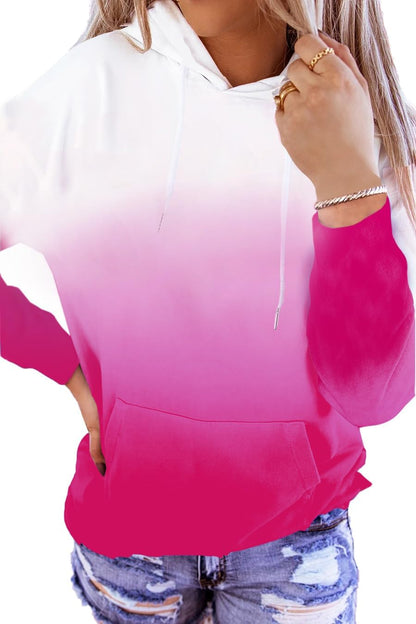 HVEPUO Womens Hoodies Fall Long Sleeve Drawstring Pullover Tops With Pockets Girls' Fashion Loose Casual Sweatshirt For Women