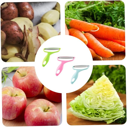 Vegetable Peeler Stainless Steel Wide Mouth Cabbage Grater Multifunctional Fruit Slicer for Kitchen Blue Home Kitchen Tools