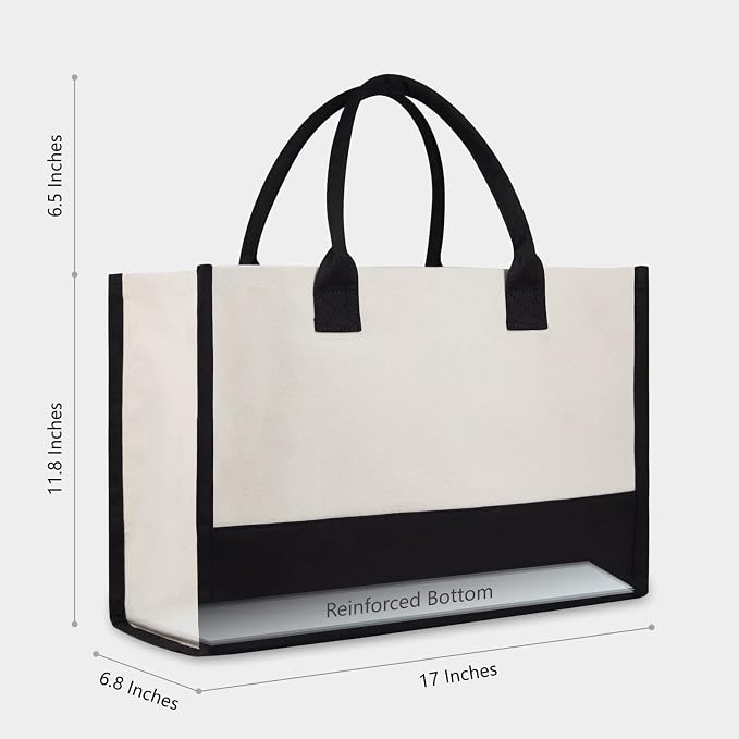 BAGAIL Letter B Versatile tote bag with personalized embroidery and durable canvas, perfect for various occasions and as a thoughtful gift.