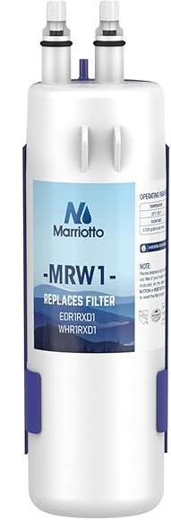 MARRIOTTO MRW1 Refrigerator Water Filter Compatible with Whirlpool W10295370A, EDR1RXD1, Filter 1, W10295370, Kenmore W10335147A, W10315189, 2319308 (1 pc)m
