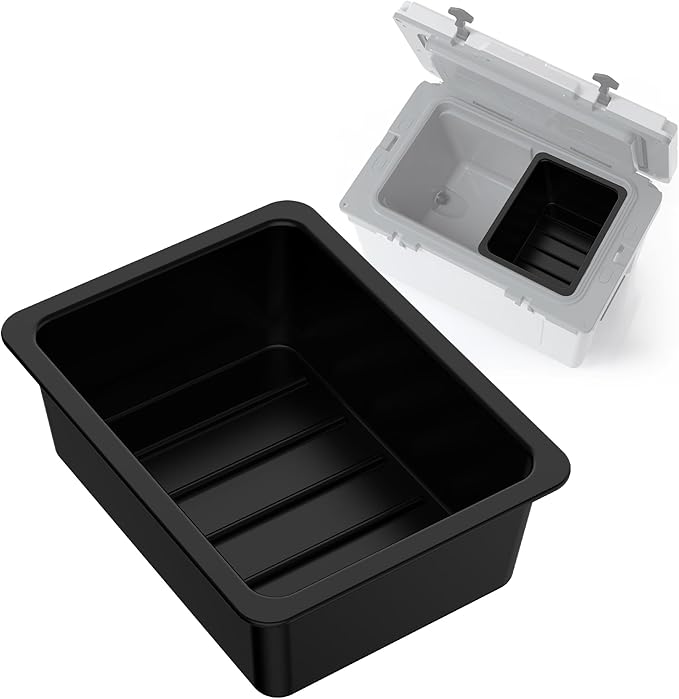 Jmoe USA Dry Basket for RTIC 52QT Ultra-Light Cooler  BPA-Free Tough Plastic  Specially Designed, Durable, Food-Safe  Storage Tray for Electronics, Utensils, Dry Goods, and More
