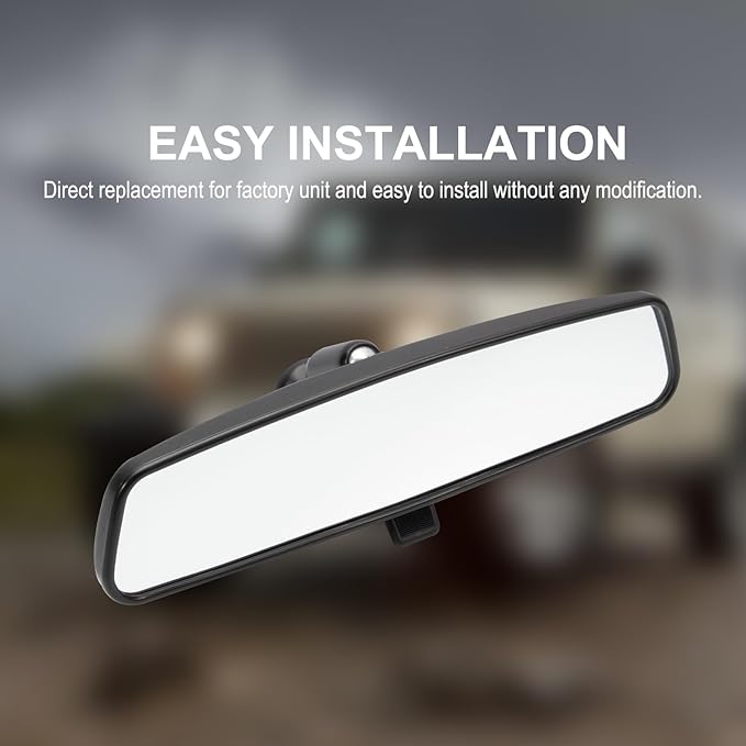 Rear View Mirror compatible for 1987-2012 Wrangler YJ TJ JK Day Night Mirror for 2002-2013 Cherokee Interior Rearview Mirror Kit for 2007-2016 Compass 2011-2017 Patriot Replace#8993023K 8993-023K