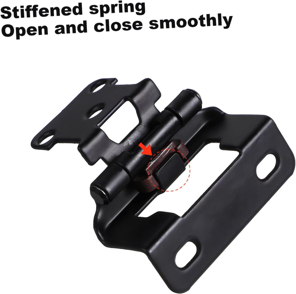 Mipcase 5sets Overlay Cabinet Hinges Soft Close Mechanism for Kitchen Doors Finish Easy to Install Screws Self-Closing Function Cold-Rolled Construction