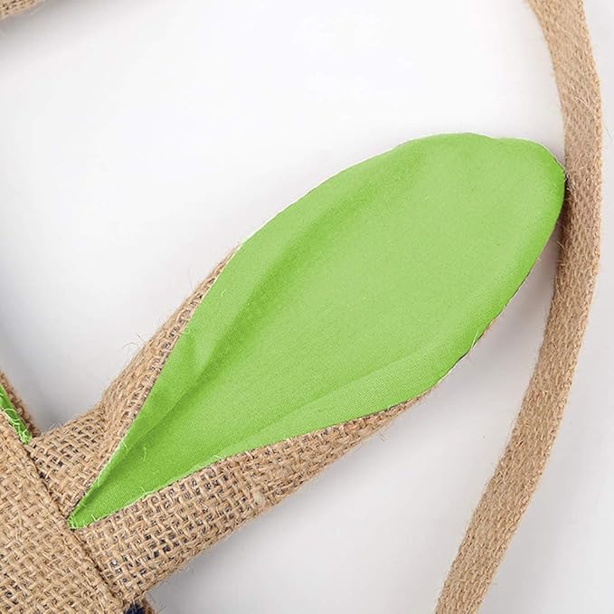 Egg Basket Holiday Rabbit Bunny Printed Canvas Gift Carry Eggs Candy Bag - HHmei Rabbit Bag, Rabbit, Rabbit Storage Bag (Green)