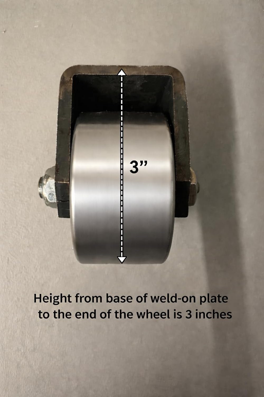 Foghorn Powersports Weld-On Trailer Tail Drag Casters, Set of 2