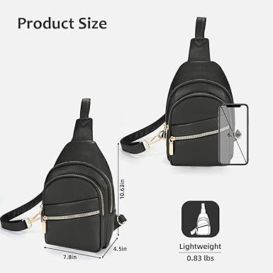 Sling Bag, Crossbody Bags for Women, Faux Leather Fanny Pack Cross Body Bag, Purses for Women Trendy