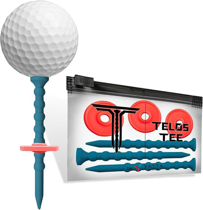 YATTA Golf Telos Premium Golf Tees, Adjustable  Durable Golf Tees, Tee Off with Greater Consistency and Shoot Better Scores