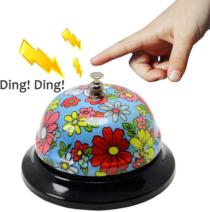 Call Bell Desk Service Bell Ding Bell for Restaurant Hotel Room Kitchen Party Office Receptionist Elderly Teachers Chef Large Cute Bell,3.3 inch