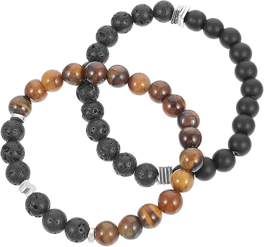 Fashionable Mens Cuff Bracelet Cross Decor Wrist Decor Bracelet Set for Men for Festivals