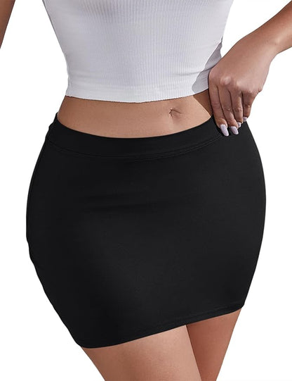 LOMON Y2k Mini Skirts for Women with Shorts Underneath Bodycon Skorts Sexy Club Date Night Micro Pencil Skirt Streetwear