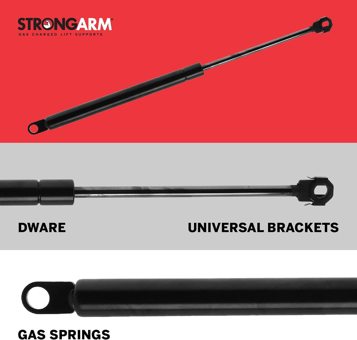 Strongarm 12 Inch Extended Length Automotive Replacement Hood Lift Support for 1982-1992 Chevrolet Camaro & Pontiac Firebird; Part #4422