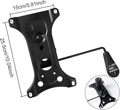 Chair Tilt  Lock Lever Base Plate Executive Chair Base Heavy Duty Professional Chair Hardware Fittings for Computer Chairs, Large