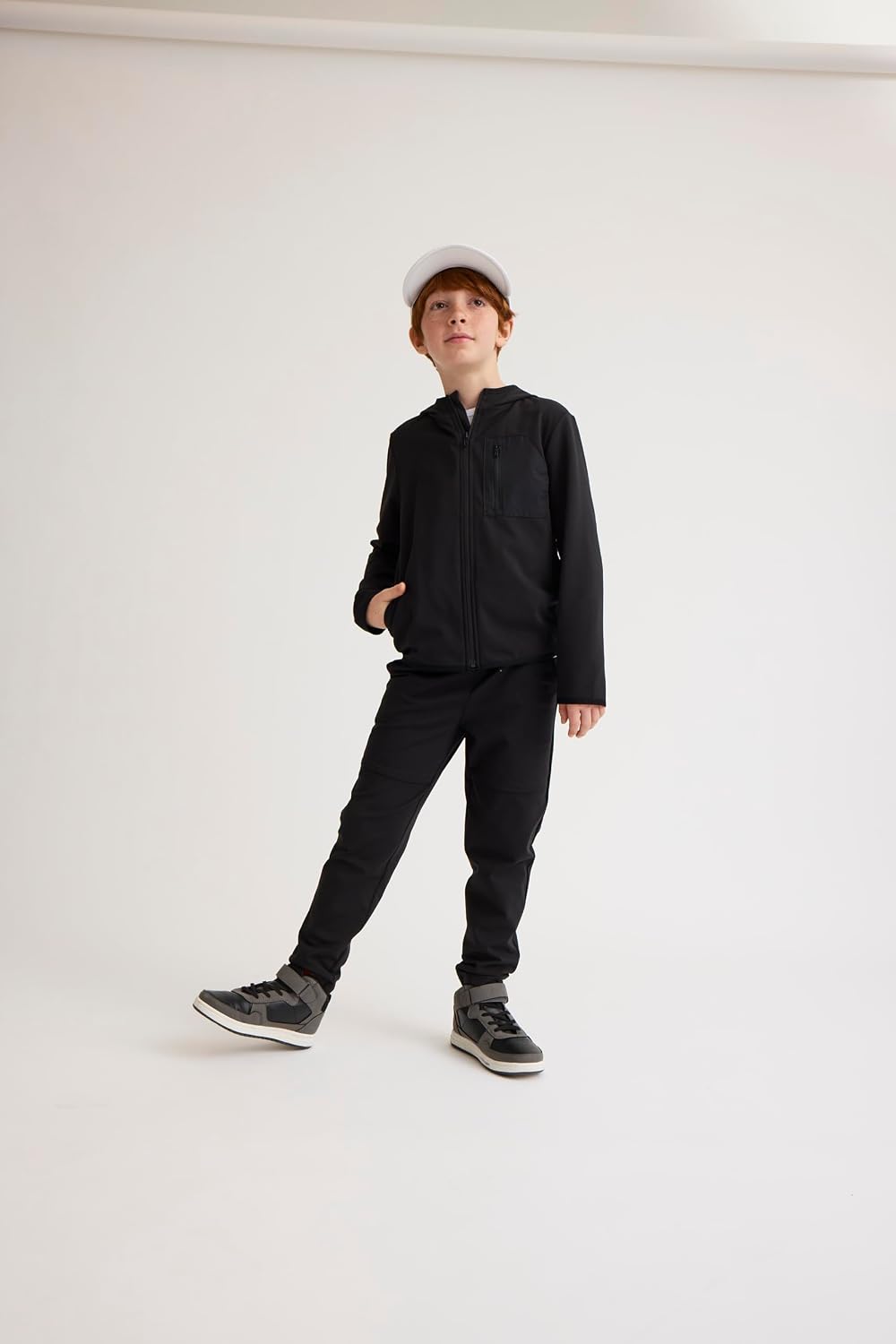 The Children's Place Boys' Soft Tech Hooded Full Zip Up Sweatshirt.