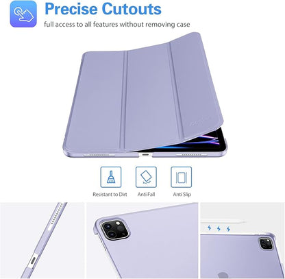 ProCase Cover for iPad Pro 11 Inch Case 2022/2021/2020/2018, Slim Stand Hard Back Shell Smart Cover for iPad Pro 11 Inch 4th Gen 2022 / 3rd Gen 2021/ 2nd Gen 2020 / 1st Gen 2018-Lightpurple