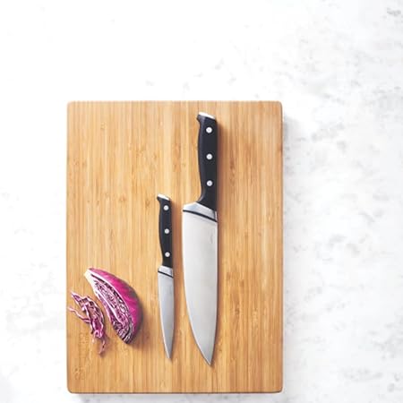 Calphalon Classic Steel Knife Set, Paring  Chef Knife, 2 QT, 1 CT