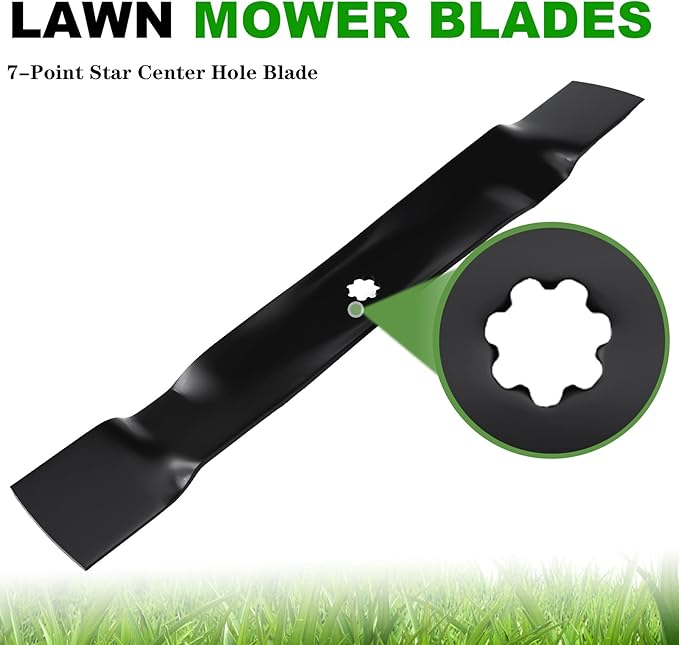 Mower Mulching Blade 42 inch Deck for GX22151 John Deere GY20850 AM137333 AM137328 AM141033, X300 and Z225 LA120 LA125 LA135 X105 X110 X120, 2 Pack