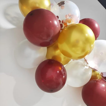 Graduation Decorations Maroon Gold 2025 Burgundy Gold Balloons Birthday Decorations30Pcs 2025 Burgundy Graduation Party DecorationsWedding