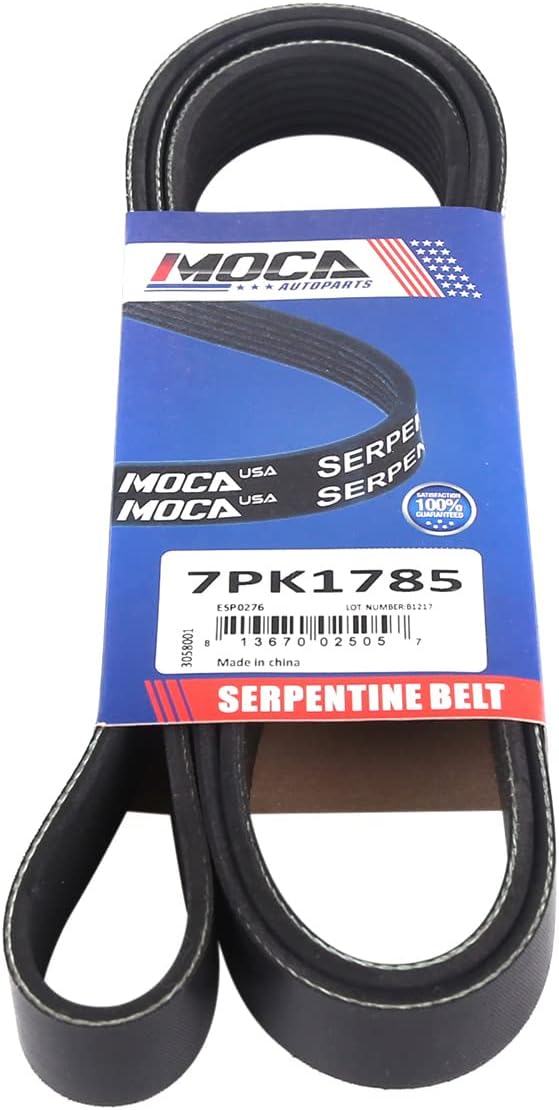 MOCA EPDM Serpentine Belt 7PK1785 Fit 2003-2007 for Honda Accord 2.4L