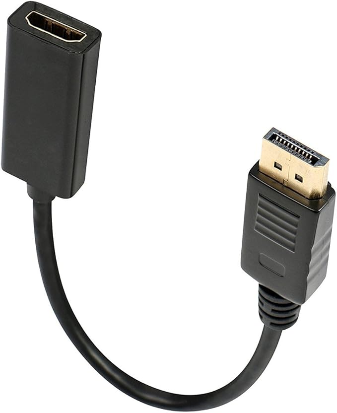 Gold-Plated DisplayPort Male to HDMI Female Adapter (Cable L 5 Inches)
