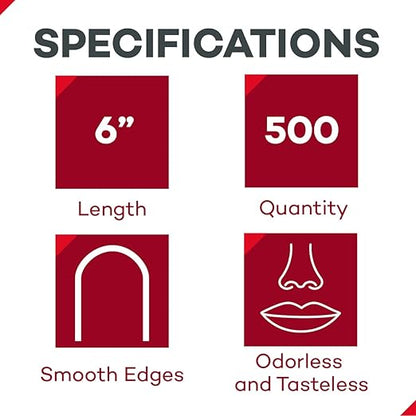 Dealmed 6 Senior Tongue Depressors  500 Non-Sterile Wood Tongue Depressor Sticks for Crafts, Medical Practice, Emergency First Aid Kits, 500Box (Pack of 1)