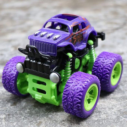Toy car Four-Wheel Drive Inertia Shock-Absorbing Off-Road Vehicle Model boy Toy car Friction Power Inertia Four-Wheel Drive Shock-Absorbing Off-Road Toy car-Purple