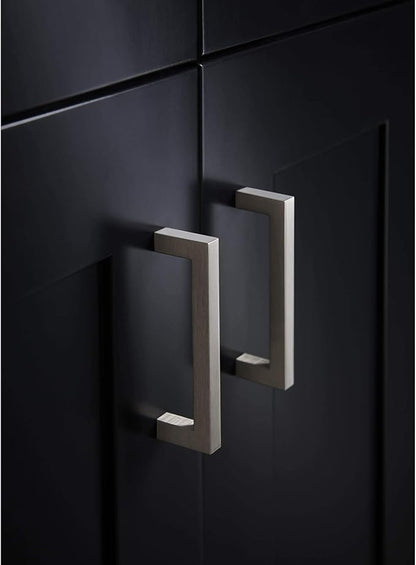 Top Knobs M1159 Nouveau III Collection 5-116" Square Bar Pull, Flat Black