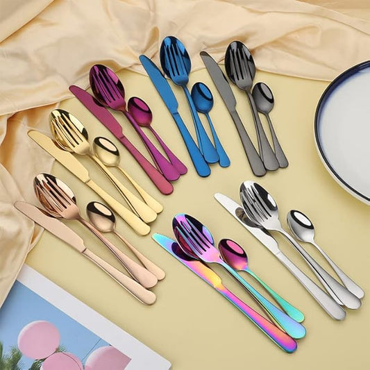 4Pcs Stainless Steel Tea Spoons For Home, Kitchen Restaurant-Black