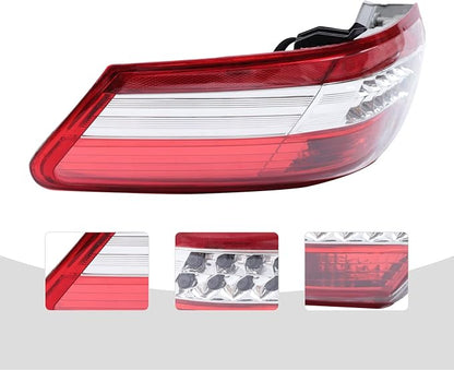 Tail Light For 2010-2011 Toyota Camry, Right Outer ClearRed Lens, Direct Fit Replacement, Durable PCPP Material