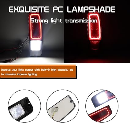 For 1967-1972 Ford Styleside F100/250/350 TRUCK,1967-1974 Ford Econoline E100/200/300,1967-1977 Ford Bronco Rear Tail light Smoked Lens