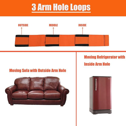 Moving Straps for 2 Mover, 2-Person Lifting and Moving Straps; Moving Straps for Furniture, Appliances, Mattresses, 1 pack only