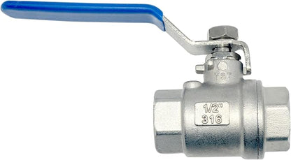 DAN SPEED 12" NPT Female 316 Stainless Steel Full Port Ball Valve Vinyl Handle WOG1000 (12 inch)