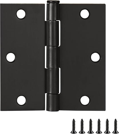 Design House 181495 3.5 x 3.5 Square Corner Hinge, Oil Rubbed Bronze, 3 Count (Pack of 1)