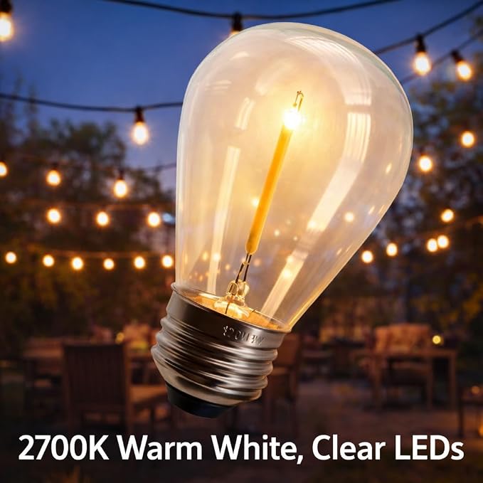 Industrial Performance LED S14 Light Bulb, 130V, Clear