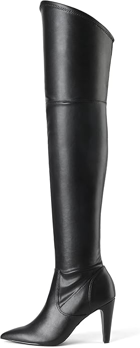 DREAM PAIRS Women's Thigh High Boots Over The Knee Heels Long Sexy Pointed Toe Boots