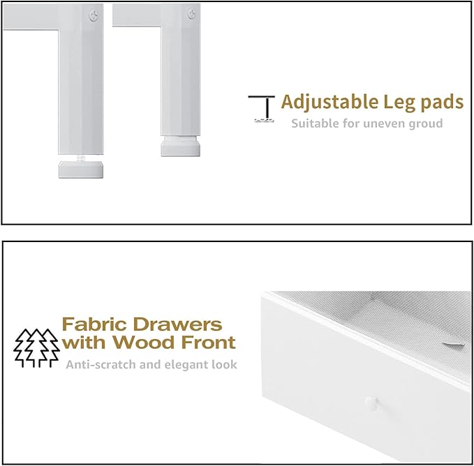 White Nightstand with Drawer, Small Night Stand with Shelf Storage End Table for Bedroom, Dorm, Modern Bedside Tables