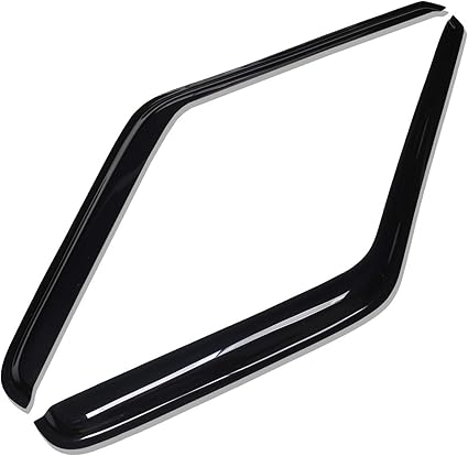 Lightronic WV92068 Outside-Mount Side Window Visor Deflector Rain Guard, Dark Smoke, 2-Pieces Set, Fit 1980-1996 Ford Bronco, 1980-1996 F-150/F-250/F-350, 1997 F-250 HD, Regular Cab/SuperCab/SuperCrew