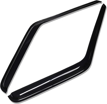 Lightronic WV92068 Outside-Mount Side Window Visor Deflector Rain Guard, Dark Smoke, 2-Pieces Set, Fit 1980-1996 Ford Bronco, 1980-1996 F-150/F-250/F-350, 1997 F-250 HD, Regular Cab/SuperCab/SuperCrew