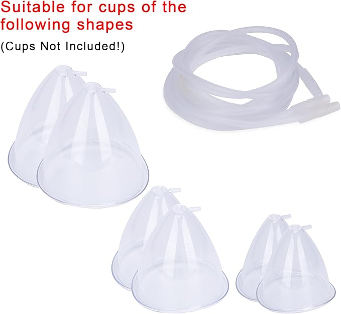 Meifuly Vacuum Therapy Machine Accessories, 2 PCS, for Large Cups (2100ML 1800ML 1600ML 1500ML Cups)