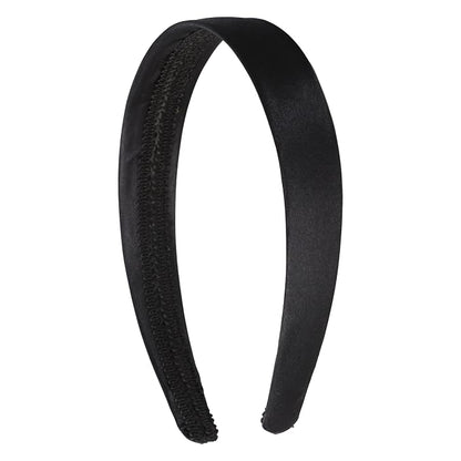 1 Inch Satin Hard Headband with No Teeth Head band for Women and Girls (violet)