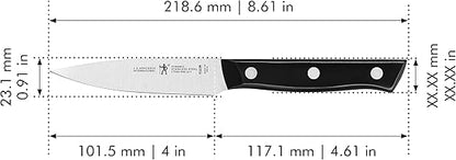 HENCKELS Dynamic Razor-Sharp 4-inch Paring Knife, German Engineered Informed by 100 Years of Mastery, BlackStainless Steel