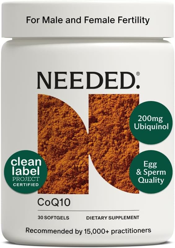 Needed. CoQ10 200mg Supplement - Ubiquinol 200mg for Women and Men – Coenzyme Q10 Preconception Health Supplement, Non-GMO, Softgels – 30 Count ( No Original Box )